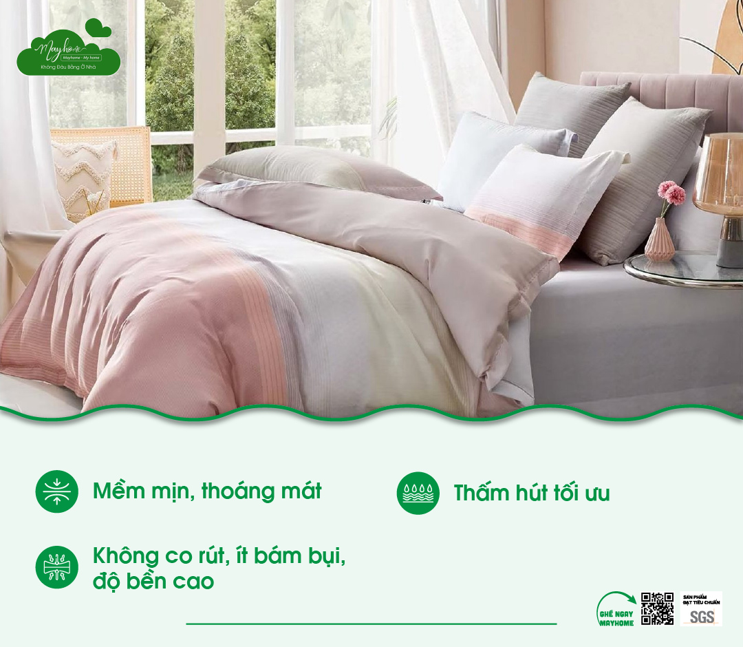 Bộ Drap TENCEL™ x MayHome 01 - 180*200cm (1132 - 01)