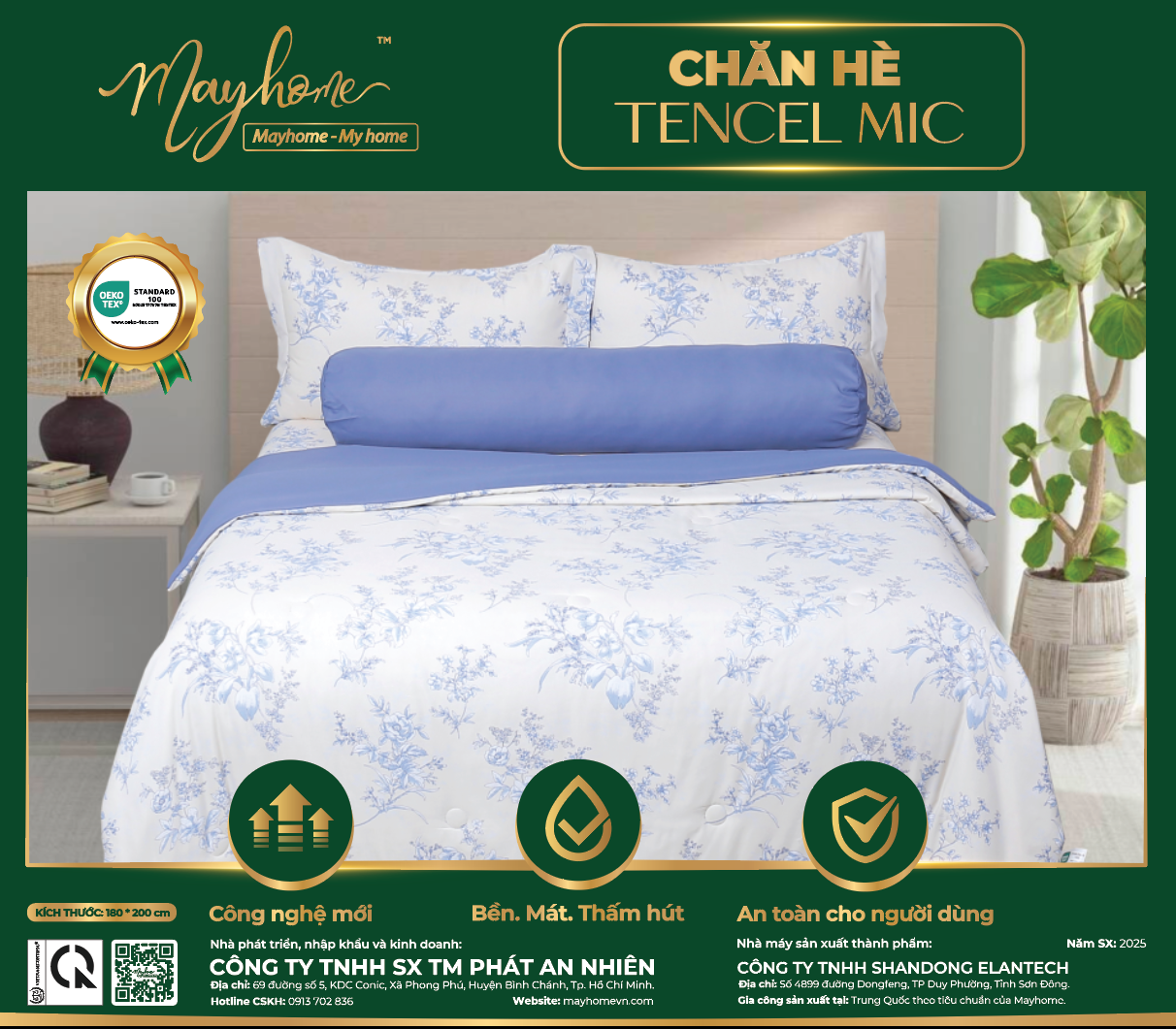 CHĂN HÈ CHẦN BÔNG TENCEL MIC 180*200CM (M27)