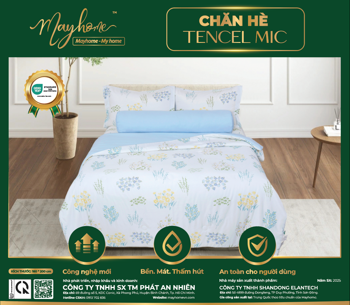 CHĂN HÈ CHẦN BÔNG TENCEL MIC 180*200CM (M32)