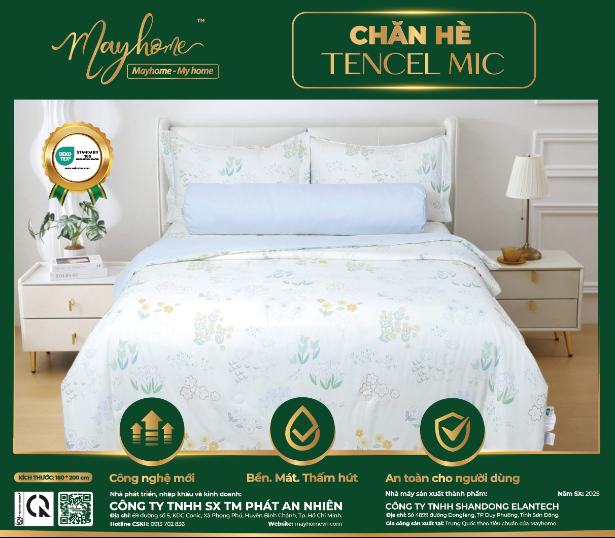 CHĂN HÈ CHẦN BÔNG TENCEL MIC 180*200CM (M24)