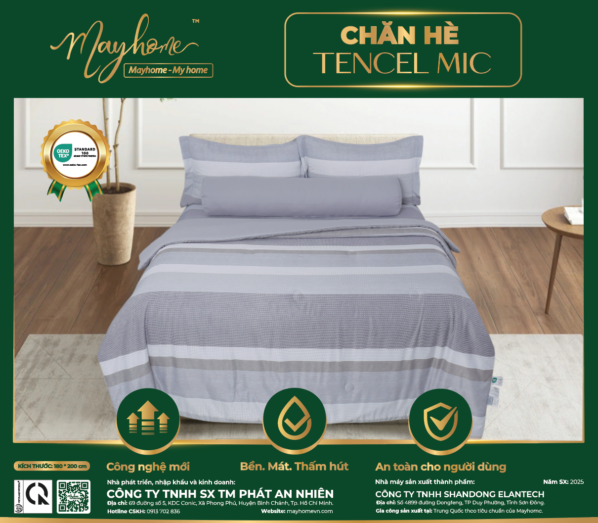 CHĂN HÈ CHẦN BÔNG TENCEL MIC 180*200CM (M34)